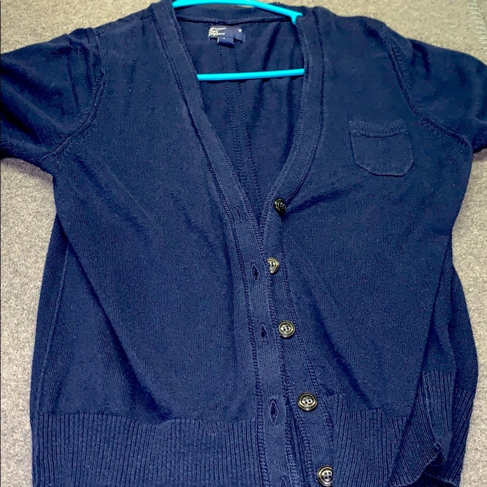 Blue cardigan